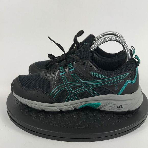 Asics Gel-Venture 8 Black Trail Running Shoes 1012B230 Women’s Size 6.5 - Picture 8 of 11